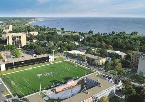 aerial view of UB campus