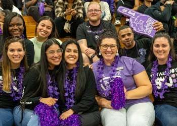 UB students at pep rally